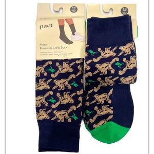 Pact Men’s Premium Crew Socks 2-Pack Made with Organic Cotton
